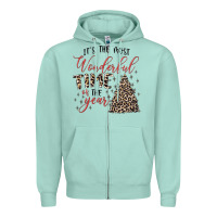 Seafoam it's the most wonderful time of the year Zipper Hoodie - MaliasSmallBusiness