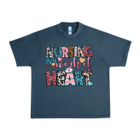 Midnight Navy nursing is a work of heart Urban Heavy Tee - BundleAndBundleShop