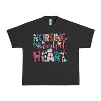 Pigment Black nursing is a work of heart Urban Heavy Tee - BundleAndBundleShop
