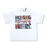 Nursing Is A Work Of Heart Urban Heavy Tee | Teevron