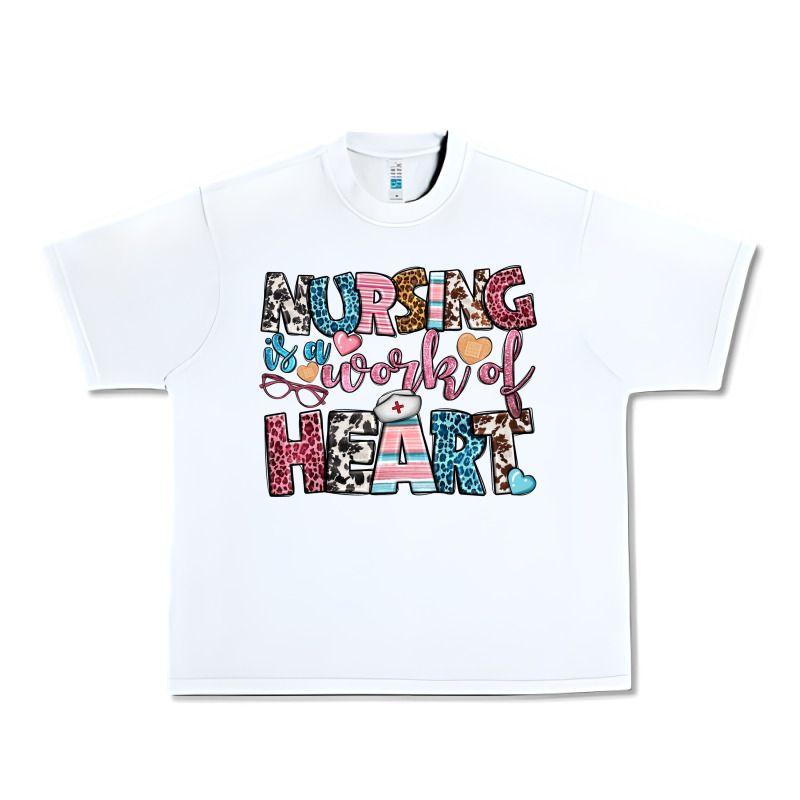 Nursing Is A Work Of Heart Urban Heavy Tee by BundleAndBundleShop | Teevron