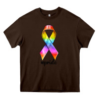 Chocolate Brown pride ribbon Heavy Core Tee - texasbilliewilder