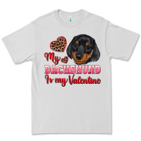 Dove Grey my dachshund is my valentine Premium Tee - RanaPortraitStore