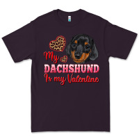 Plum my dachshund is my valentine Premium Tee - RanaPortraitStore