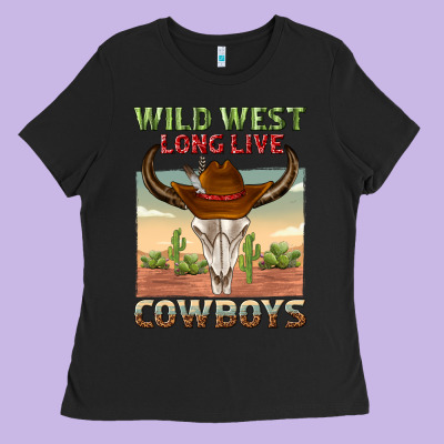 Ladies Tee wild west long live cowboys
