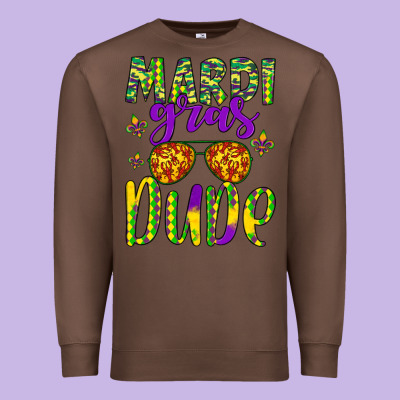 Mardi Gras Dude Premium Sweatshirt Designed By Artiststas