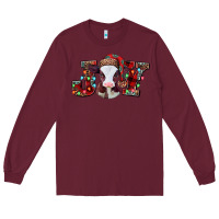 Burgundy joy baby cow christmas Long Sleeve Tee - Jasminsmagicworld