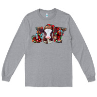 Heather Grey joy baby cow christmas Long Sleeve Tee - Jasminsmagicworld