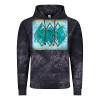 Cloud Black turquoise glitter Vintage Hoodie - JahusDesignShop
