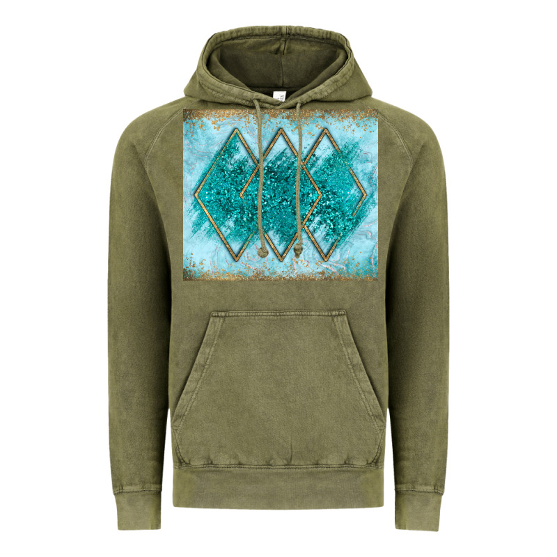 Turquoise Glitter Vintage Hoodie by JahusDesignShop | Teevron