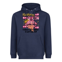 Navy birthday queen i dont get older i level up Heavyweight Hoodie - Artiststas