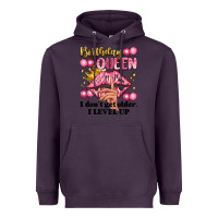 Plum birthday queen i dont get older i level up Heavyweight Hoodie - Artiststas