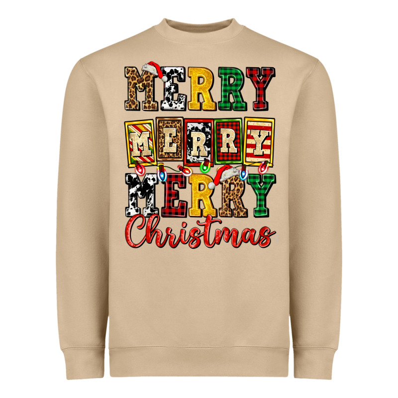 Merry Merry Merry Christmas Ado Heavyweight Sweatshirt by AdoDesignShop | Teevron