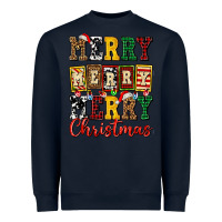 Navy merry merry merry christmas ado Heavyweight Sweatshirt - AdoDesignShop