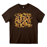 Chocolate Brown Bunny Pattern Heavy Core Tee - RanaPortraitStore