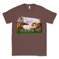 Chestnut Mom With White Chester Pig And Baby Pig Classic Tee - LillyAllenDesigns
