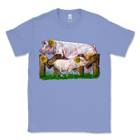Colony Blue Mom With White Chester Pig And Baby Pig Classic Tee - LillyAllenDesigns