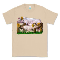 Mom With White Chester Pig And Baby Pig Classic Tee | Teevron