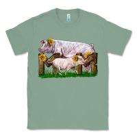 Sage Mom With White Chester Pig And Baby Pig Classic Tee - LillyAllenDesigns