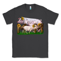 Smoke Mom With White Chester Pig And Baby Pig Classic Tee - LillyAllenDesigns