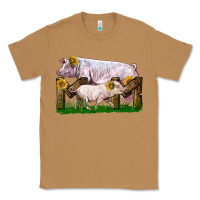 Toasted Coconut Mom With White Chester Pig And Baby Pig Classic Tee - LillyAllenDesigns