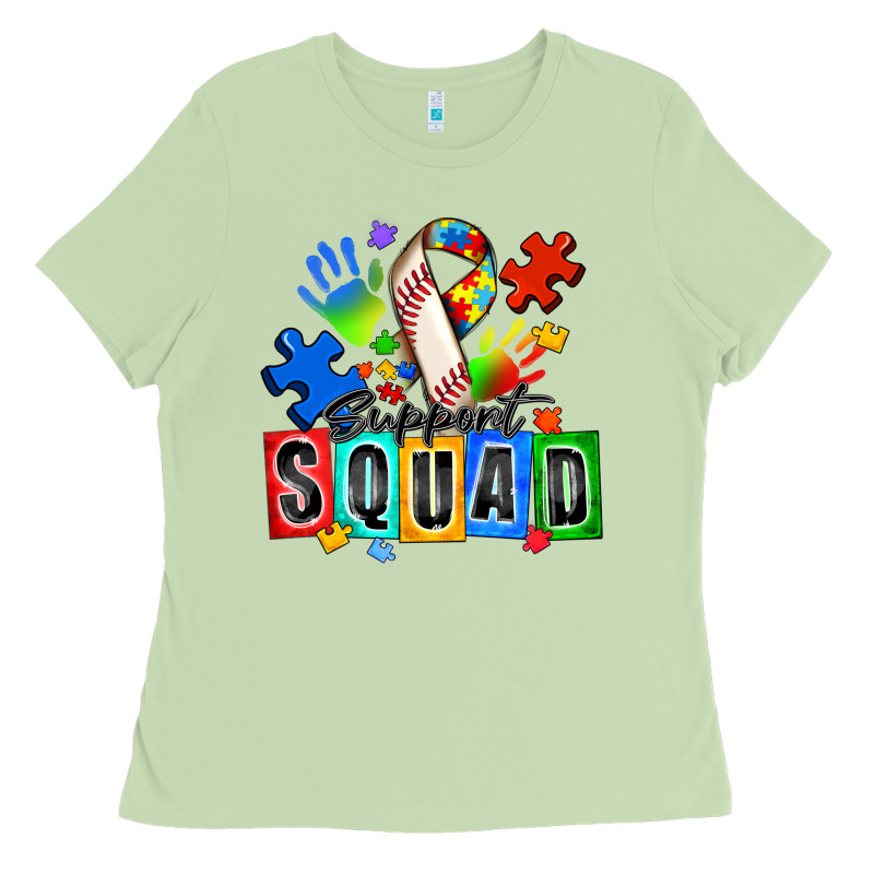 Baseball Support Squad Autism Ladies Tee by Zillion Design Studio | Teevron