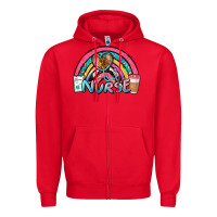 Red nurse rainbow Zipper Hoodie - NancyCooperArtShop