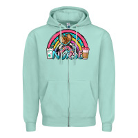 Seafoam nurse rainbow Zipper Hoodie - NancyCooperArtShop