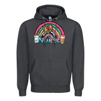 Smoke nurse rainbow Zipper Hoodie - NancyCooperArtShop