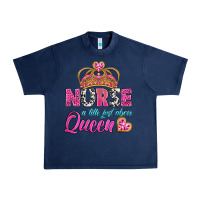 Navy nurse a title just above queen Urban Heavy Tee - BundleAndBundleShop