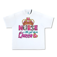 White nurse a title just above queen Urban Heavy Tee - BundleAndBundleShop