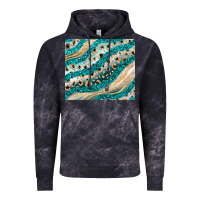 Cloud Black turquoise glitter Vintage Hoodie - JahusDesignShop
