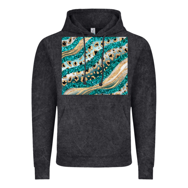 Turquoise Glitter Vintage Hoodie by JahusDesignShop | Teevron