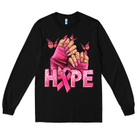 Black hope cancer nails Long Sleeve Tee - NancyCooperArtShop