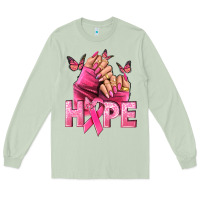 Matcha hope cancer nails Long Sleeve Tee - NancyCooperArtShop