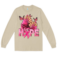 Mushroom hope cancer nails Long Sleeve Tee - NancyCooperArtShop
