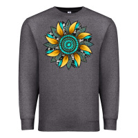Charcoal Heather sunflower gemstone leopard Premium Sweatshirt - Artiststas