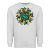 Dove Grey sunflower gemstone leopard Premium Sweatshirt - Artiststas