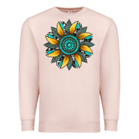 Pale Pink sunflower gemstone leopard Premium Sweatshirt - Artiststas