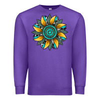 Purple sunflower gemstone leopard Premium Sweatshirt - Artiststas