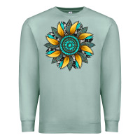 Seafoam sunflower gemstone leopard Premium Sweatshirt - Artiststas