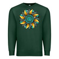 Sports Green sunflower gemstone leopard Premium Sweatshirt - Artiststas