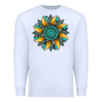 White sunflower gemstone leopard Premium Sweatshirt - Artiststas