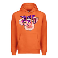 Carrot pig with bandana Premium Hoodie - RanaPortraitStore