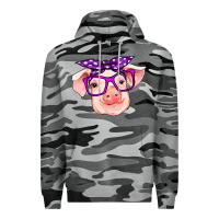 Slate Camo pig with bandana Premium Hoodie - RanaPortraitStore