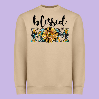 Blessed Mom Heavyweight Sweatshirt Designed By Jahusdesignshop