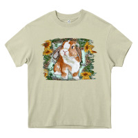 Mossy Bunny With Flower Leopard Heavy Core Tee - RanaPortraitStore