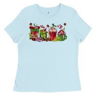 Baby Blue wine coffee cups Ladies Tee - texasbilliewilder