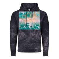 Cloud Black turquoise glitter Vintage Hoodie - JahusDesignShop