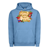 Pigment Pebble Blue merry and bright gnome Urban Hoodie - CowGirlArtShop